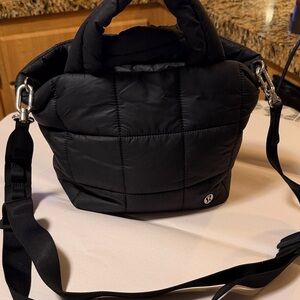 lululemon athletica Black Quilted Crossbody Bag
